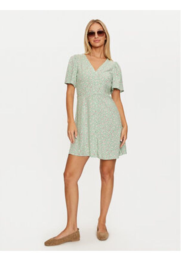 Vero Moda Sukienka letnia Alba 10292845 Zielony Regular Fit. Kolor: zielony. Materiał: wiskoza. Sezon: lato