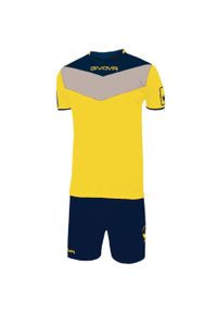 Komplet piłkarski dla dorosłych Givova Kit Campo żółto-granatowy. Kolor: żółty. Sport: piłka nożna #1