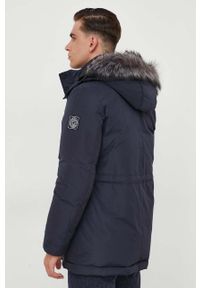 Guess parka puchowa męska kolor granatowy zimowa. Kolor: niebieski. Materiał: puch. Sezon: zima #2