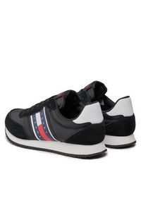 Tommy Jeans Sneakersy Tjm Runner Casual Ess EM0EM01351 Czarny. Okazja: na co dzień. Kolor: czarny. Materiał: materiał #4