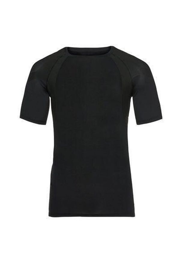 Koszulka tech. męska Odlo T-shirt crew neck s/s ACTIVE SPINE. Kolor: czarny. Sport: turystyka piesza