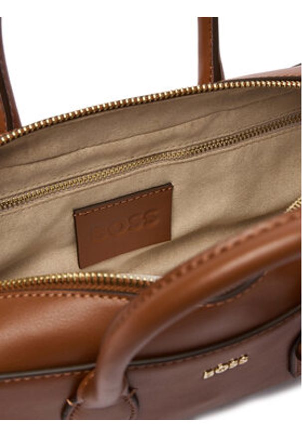 BOSS Torebka 50557995 Brązowy. Kolor: brązowy. Materiał: skórzane