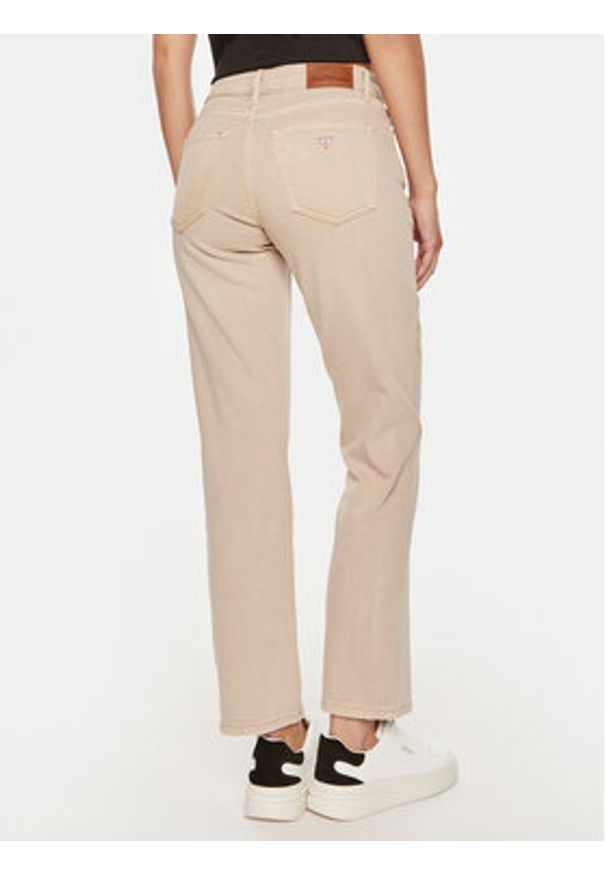 Guess Jeans Jeansy W4YA98 D5E71 Beżowy Straight Fit. Kolor: beżowy