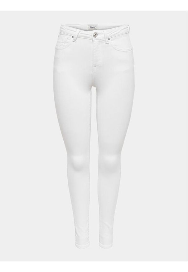 only - ONLY Jeansy Power 15250153 Biały Skinny Fit. Kolor: biały
