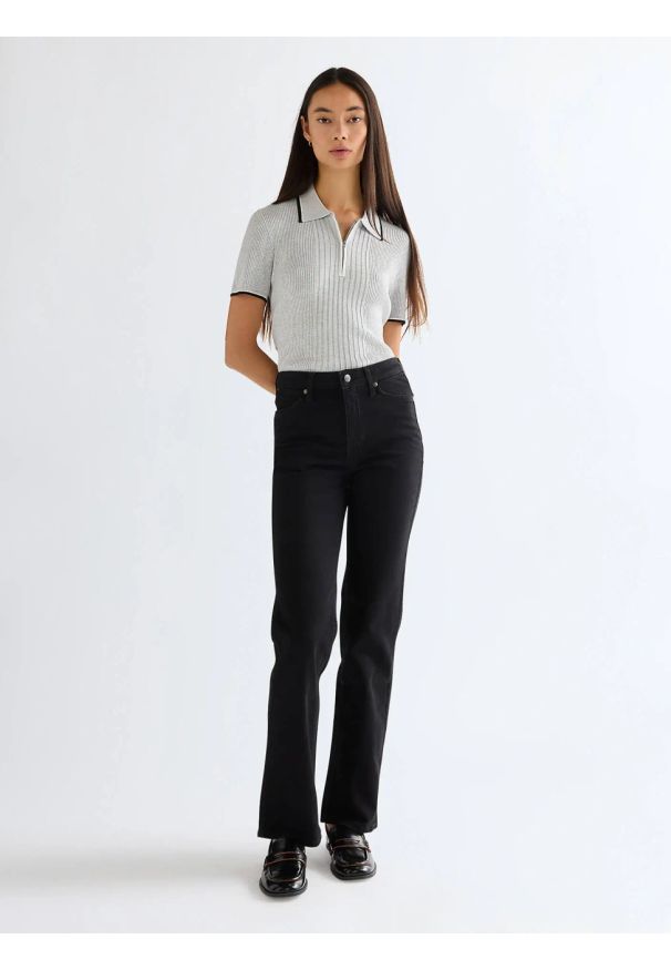 Wrangler - DAMSKIE SPODNIE WRANGLER STRAIGHT BLACK 112381069
