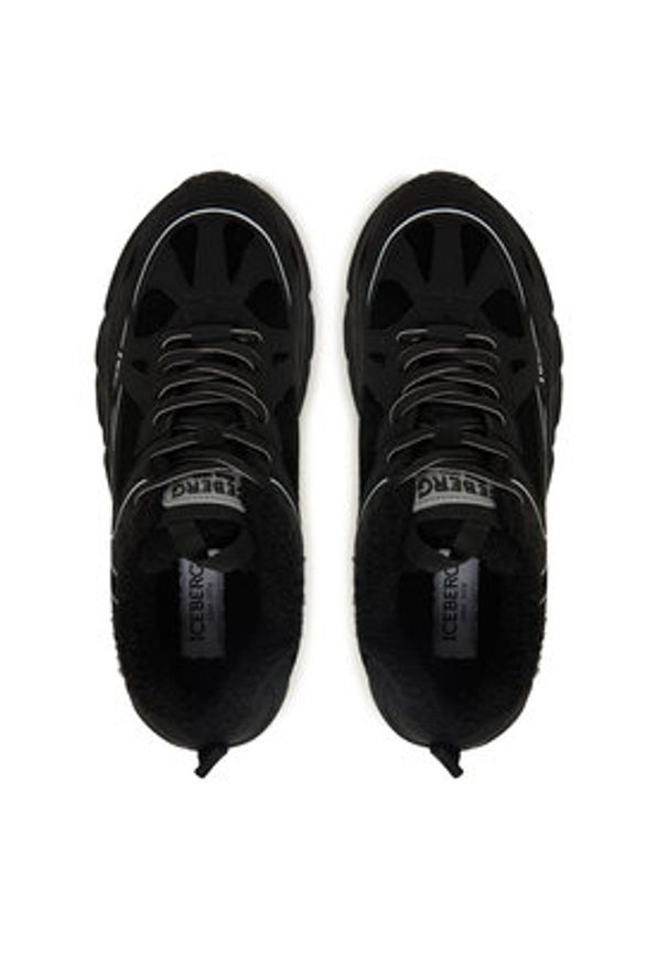 Iceberg Sneakersy IU1706M Czarny. Kolor: czarny. Materiał: skóra