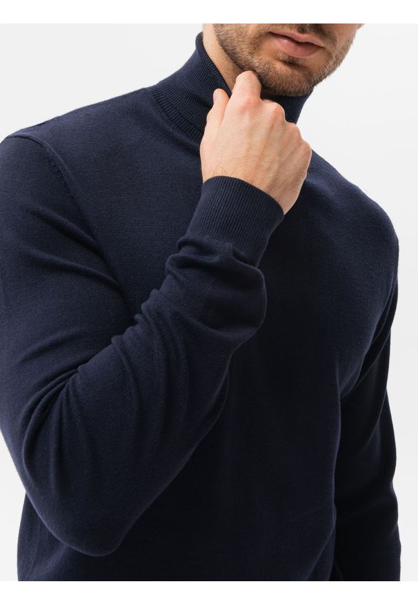 Niebieski sweter Ombre Clothing z golfem
