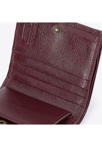 Wittchen - Damski portfel ze skóry lakierowany mały bordowy. Kolor: czerwony. Materiał: skóra, lakier #5