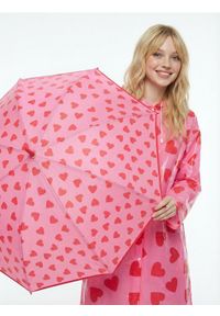 Sinsay - Parasol w serca - różowy. Kolor: różowy #1