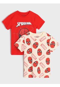 Sinsay - Koszulki 2 pack Spider-Man - niebieski. Kolor: niebieski. Długość rękawa: krótki rękaw. Długość: krótkie. Wzór: nadruk