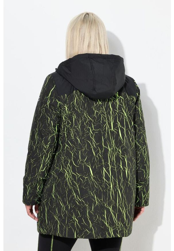 ULLA POPKEN - Damskie Kurtka funkcyjna HYPRAR wodoodporna dwukierunkowy zamek błyskawiczny. Kolekcja: plus size. Kolor: czarny. Materiał: poliester, materiał. Sport: turystyka piesza