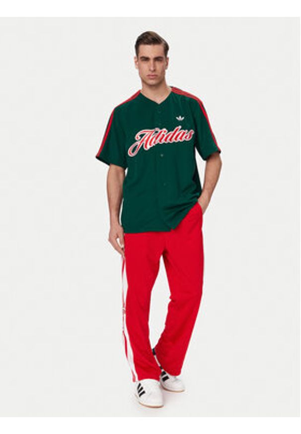 Adidas - adidas T-Shirt Summer League Varsity Baseball KE2245 Zielony Oversize. Kolor: zielony. Materiał: syntetyk