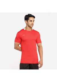 KIPSTA - Koszulka do piłki nożnej Kipsta Essential Club. Kolor: czerwony, biały, wielokolorowy. Materiał: poliester, materiał. Sport: piłka nożna