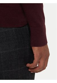 TOMMY HILFIGER - Tommy Hilfiger Sweter MW0MW28046 Bordowy Regular Fit. Kolor: czerwony. Materiał: bawełna #4