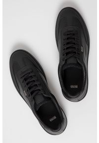 BOSS - Boss - Buty. Nosek buta: okrągły. Zapięcie: sznurówki. Kolor: czarny. Materiał: syntetyk, materiał, skóra, guma. Szerokość cholewki: normalna #5