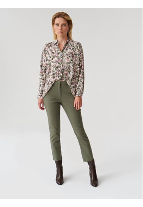 Tatuum Chinosy Filimi T2318.139 Khaki Regular Fit. Kolor: brązowy. Materiał: bawełna, syntetyk