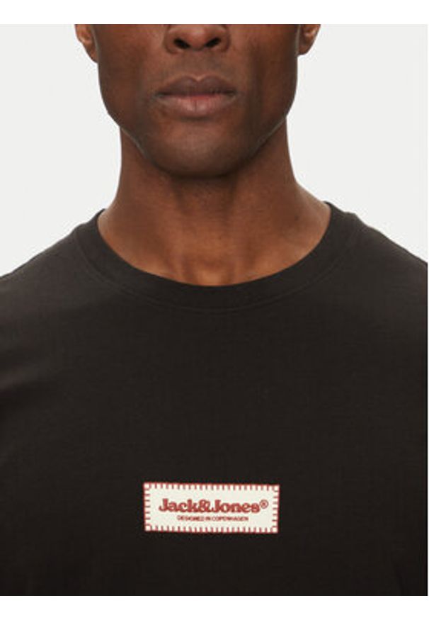 Jack & Jones - Jack&Jones T-Shirt Split 12273182 Czarny Regular Fit. Kolor: czarny. Materiał: bawełna