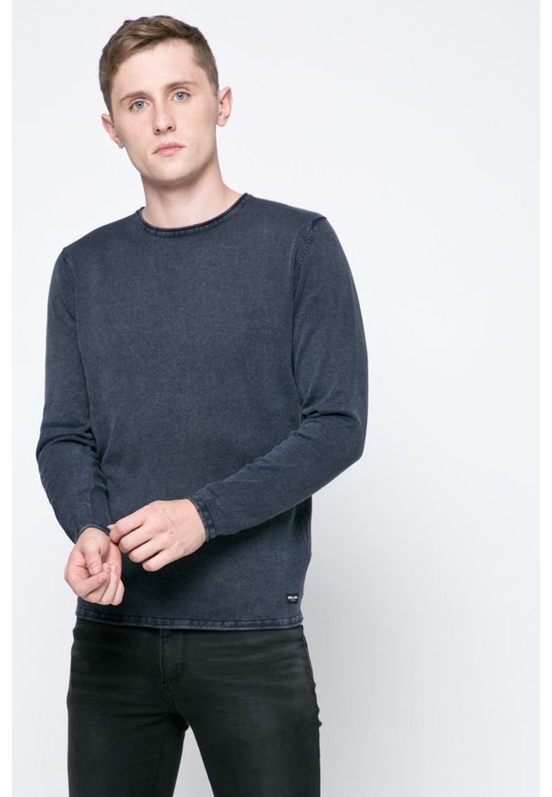 Only & Sons - Sweter. Okazja: na co dzień. Kolor: niebieski. Materiał: dzianina. Wzór: gładki. Styl: casual