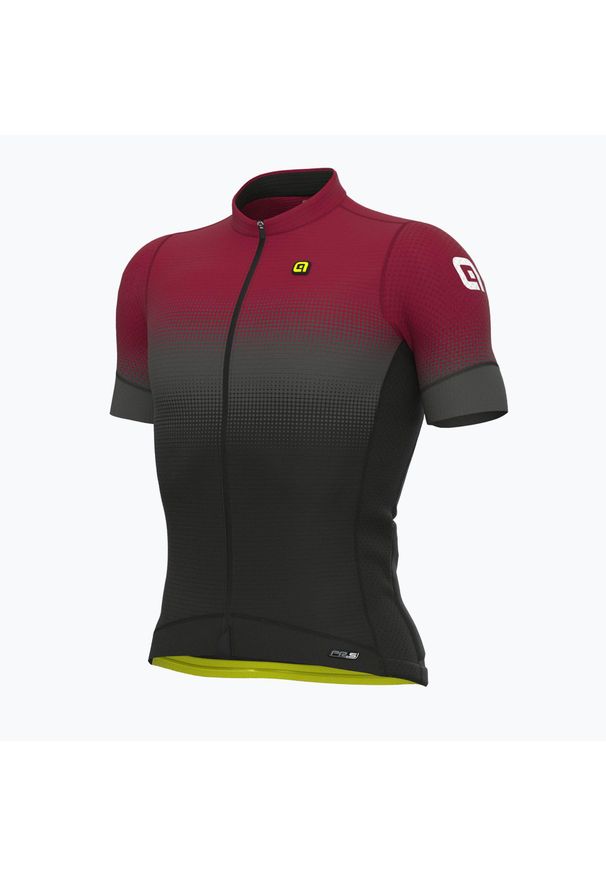 ALÉ CYCLING - Koszulka rowerowa męska Alé Gradient. Kolor: czarny, czerwony, wielokolorowy. Wzór: gradientowy