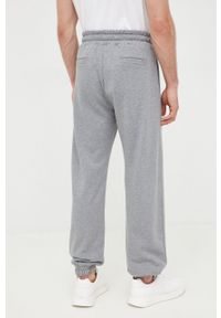 Trussardi Jeans - Trussardi spodnie bawełniane męskie kolor szary gładkie. Kolor: szary. Materiał: bawełna. Wzór: gładki #2