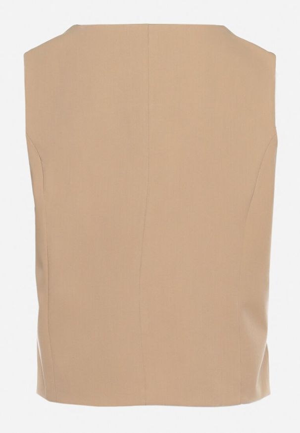 Born2be - Jasnobeżowa Kamizelka na Guziki Aeralindra. Kolor: beżowy