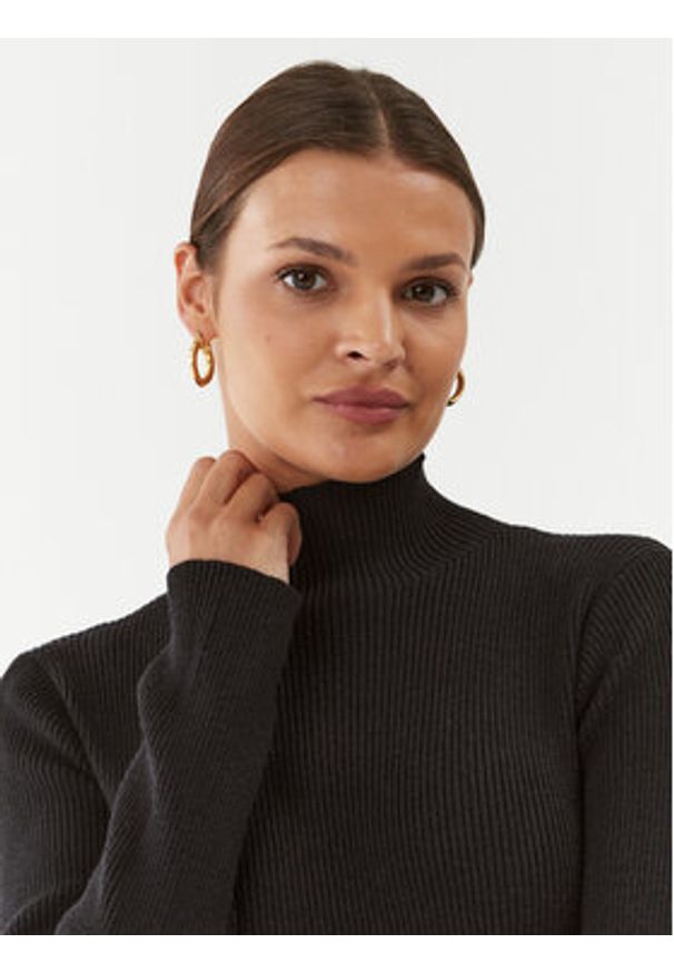 Silvian Heach Sukienka dzianinowa GPA23347VE Czarny Slim Fit. Kolor: czarny. Materiał: dzianina, wiskoza