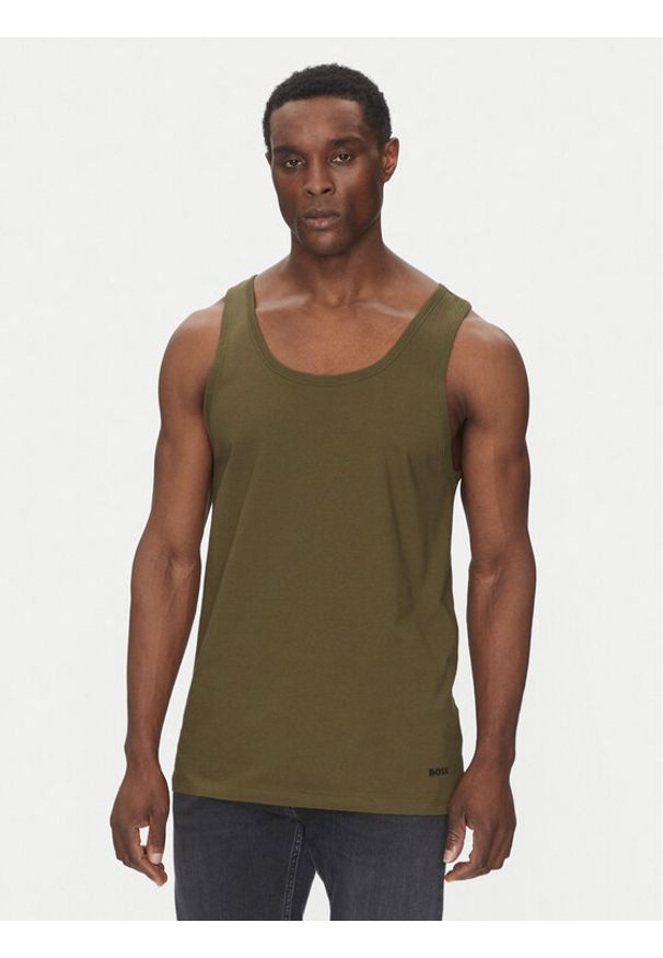 BOSS Komplet 3 tank topów Tank Top 3P Classic 50475278 Kolorowy Regular Fit. Materiał: bawełna. Wzór: kolorowy