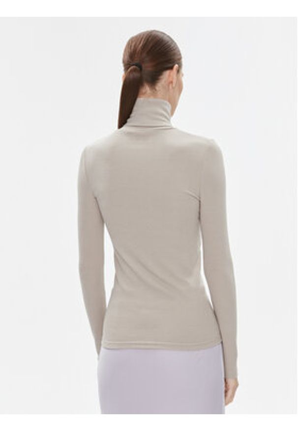 Calvin Klein Golf K20K206053 Beżowy Slim Fit. Typ kołnierza: golf. Kolor: beżowy
