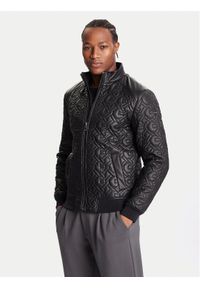Guess Kurtka skórzana M5BL2E W1050 Czarny Regular Fit. Kolor: czarny. Materiał: skóra