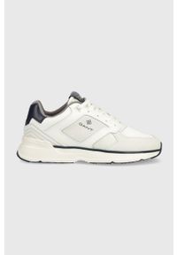 GANT - Gant sneakersy Beeker kolor biały. Nosek buta: okrągły. Zapięcie: sznurówki. Kolor: biały. Materiał: guma, włókno, materiał