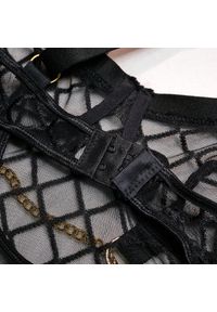 Intica - Body damskie z geometrycznym wzorem na ramiączkach Zoe. Kolor: czarny. Materiał: materiał. Długość: krótkie. Wzór: geometria #7