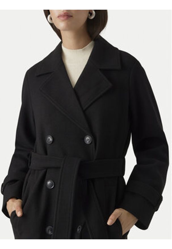 Vero Moda Płaszcz przejściowy Fortuneaya 10289870 Czarny Regular Fit. Kolor: czarny. Materiał: syntetyk