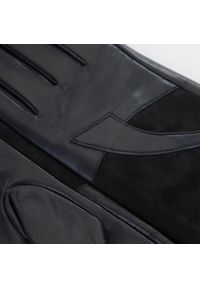 Wittchen - Damskie rękawiczki skórzane proste czarne. Kolor: czarny. Materiał: skóra. Wzór: aplikacja, kolorowy. Sezon: lato, jesień, zima. Styl: klasyczny, elegancki #4