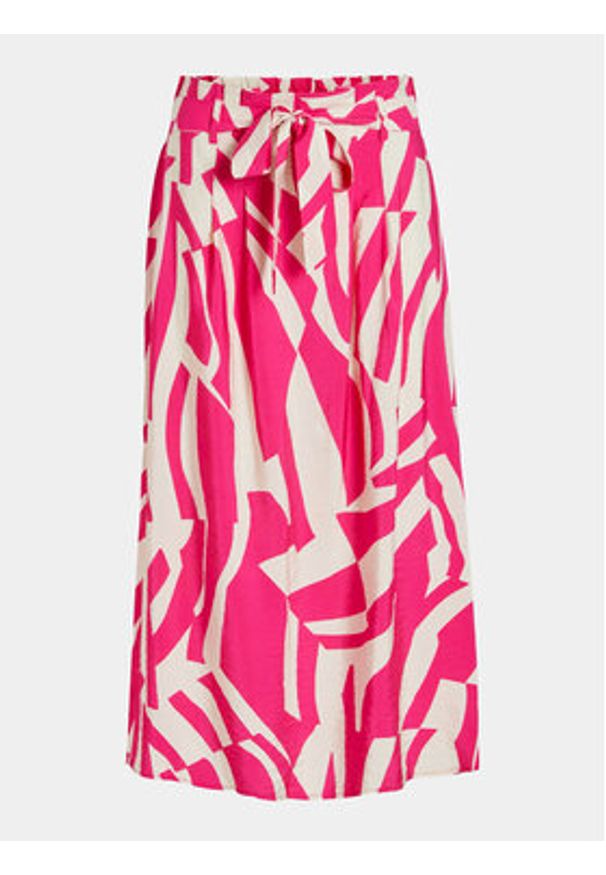 Vila Spódnica midi Dogma 14096637 Różowy Volume Fit. Kolor: różowy. Materiał: wiskoza