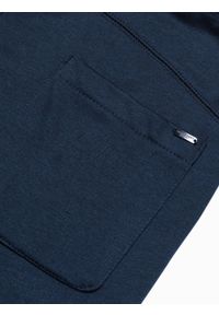 Ombre Clothing - Spodnie męskie dresowe P949 - granatowe - XL. Kolor: niebieski. Materiał: dresówka. Styl: klasyczny #3