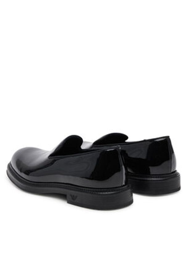 Emporio Armani Półbuty X4J110 XAT24 00002 Czarny. Kolor: czarny. Materiał: lakier, skóra