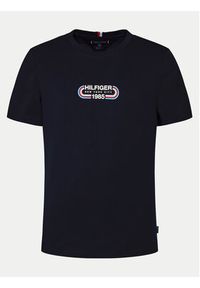 TOMMY HILFIGER - Tommy Hilfiger T-Shirt Track Graphic MW0MW34429 Granatowy Regular Fit. Kolor: niebieski. Materiał: bawełna