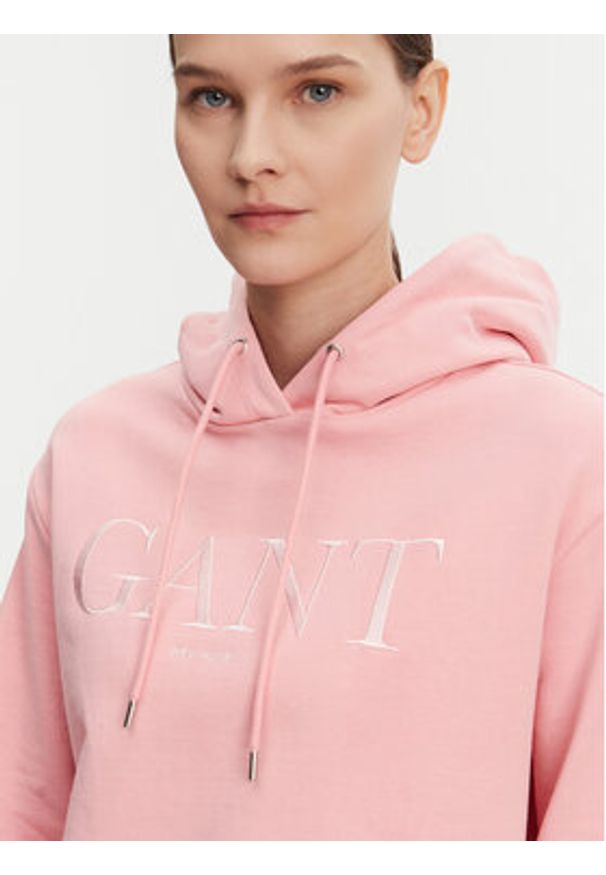 GANT - Gant Bluza 4200503 Różowy Regular Fit. Kolor: różowy. Materiał: bawełna