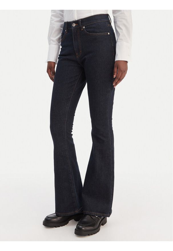 Hugo - HUGO Jeansy Geflare_3 50553195 Granatowy Flare Fit. Kolor: niebieski