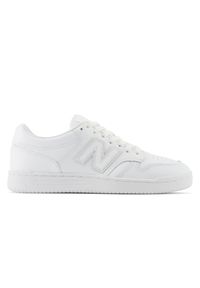 Buty unisex New Balance BB480L3W – białe. Okazja: na co dzień. Kolor: biały. Materiał: materiał, dresówka, skóra. Szerokość cholewki: normalna. Sport: turystyka piesza #1