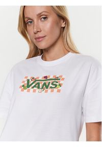 Vans T-Shirt Fruit Checkboard VN0003V8 Biały Regular Fit. Kolor: biały. Materiał: bawełna #4