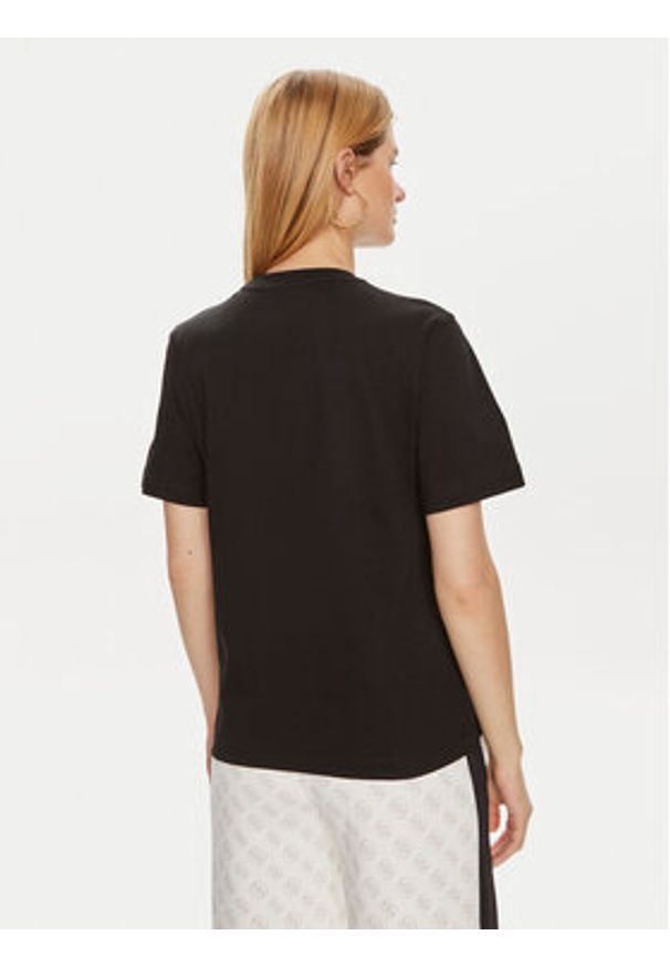 Guess T-Shirt Ines V4YI07 I3Z14 Czarny Regular Fit. Kolor: czarny. Materiał: bawełna