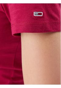 Tommy Jeans T-Shirt Essential DW0DW19447 Różowy Slim Fit. Kolor: różowy. Materiał: bawełna