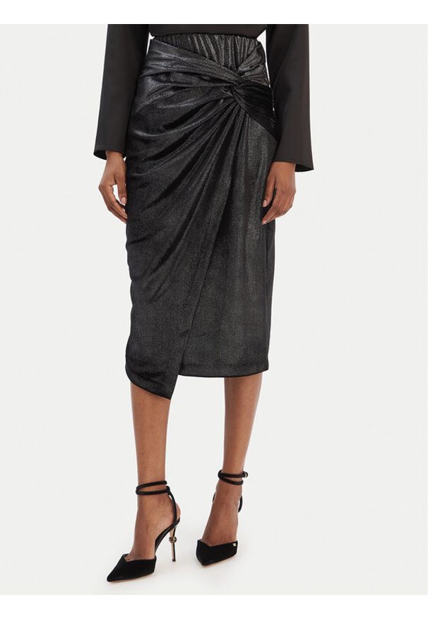 Rinascimento Spódnica midi CFC0126525003 Czarny Slim Fit. Kolor: czarny. Materiał: syntetyk