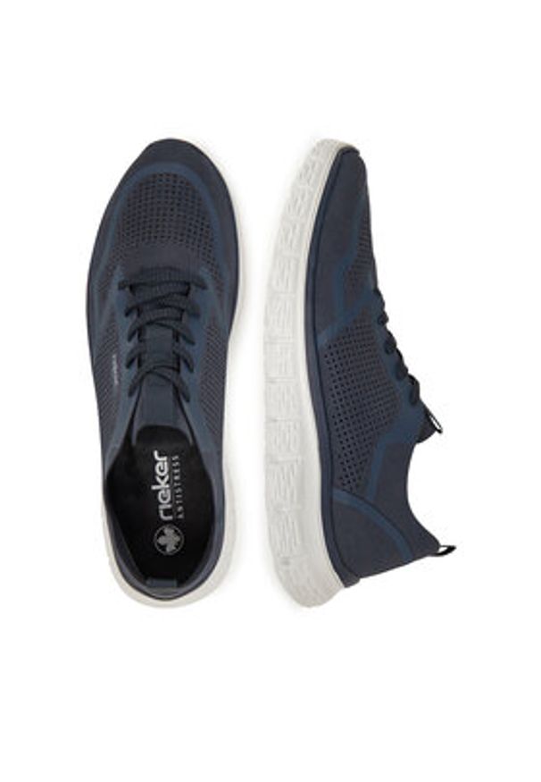 Rieker Sneakersy B6600-14 Granatowy. Kolor: niebieski. Materiał: materiał, syntetyk