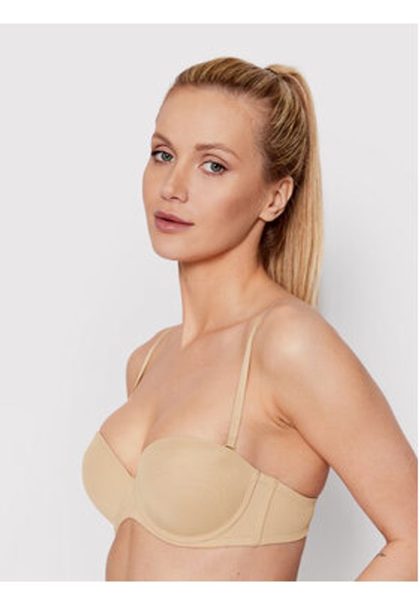 Calvin Klein Underwear Biustonosz push-up 0000F2660E Beżowy. Kolor: beżowy. Materiał: syntetyk. Rodzaj stanika: push-up
