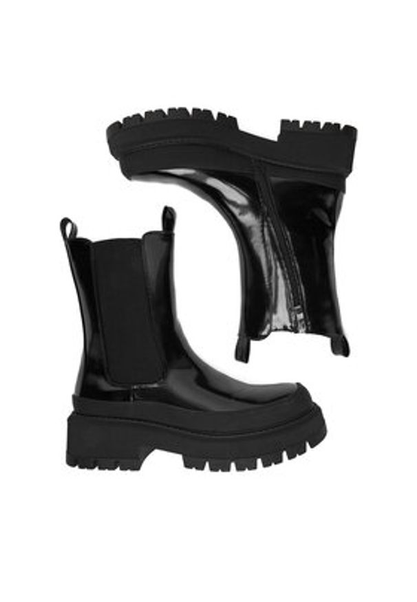 DeeZee Botki 58089-2 Czarny. Kolor: czarny. Materiał: materiał, syntetyk