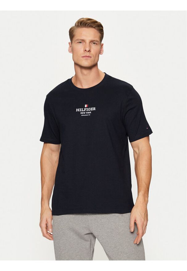 TOMMY HILFIGER - Tommy Hilfiger T-Shirt MW0MW38980 Granatowy Regular Fit. Kolor: niebieski. Materiał: bawełna
