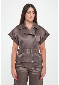 Kamizelka damska lniana PESERICO. Materiał: len #3