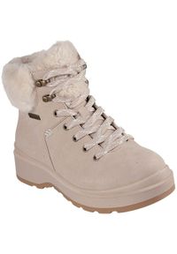 skechers - Buty damskie Skechers Park City. Kolor: beżowy. Materiał: skóra ekologiczna, materiał #1